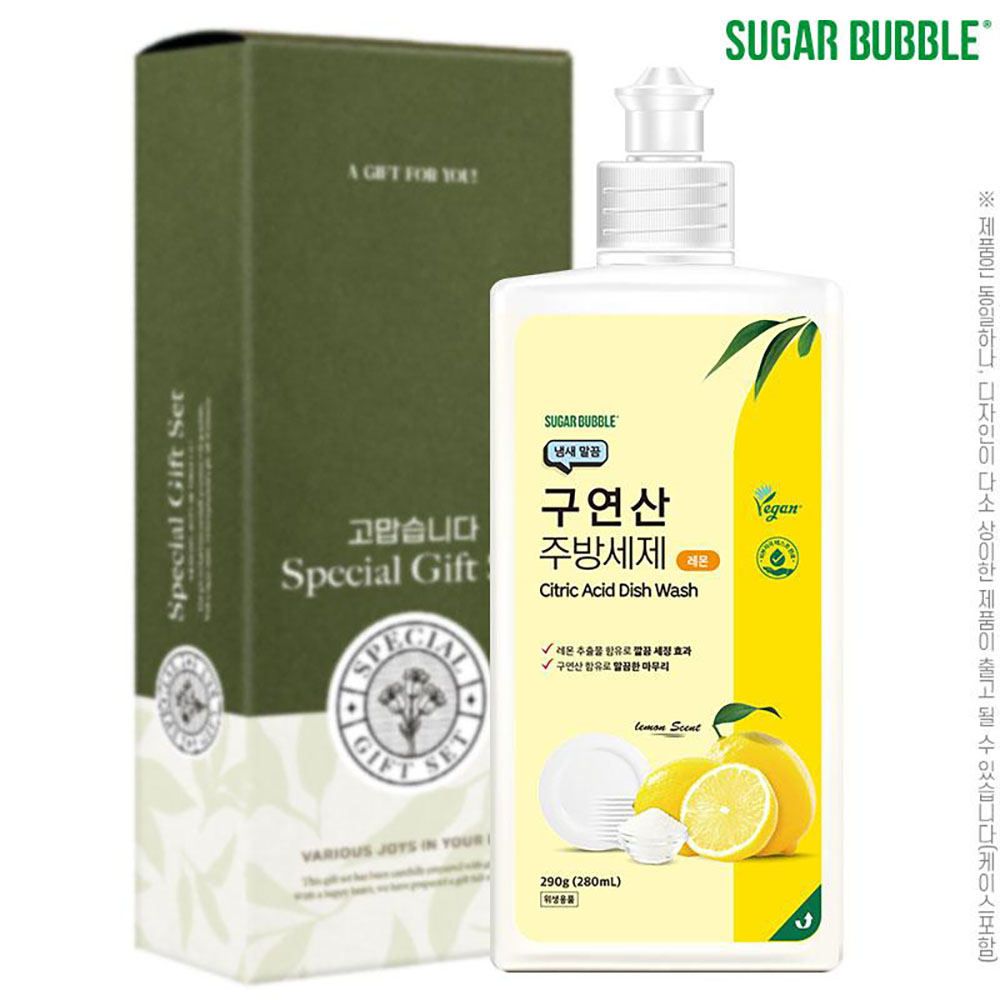 [슈가버블] 구연산주방세제290용기1P