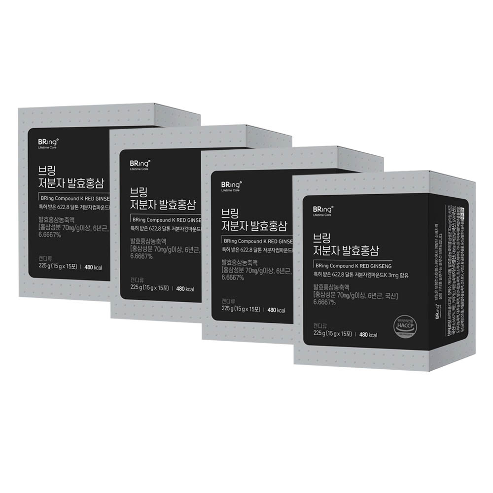 보령 브링 저분자 발효홍삼 60포 (2개월분)