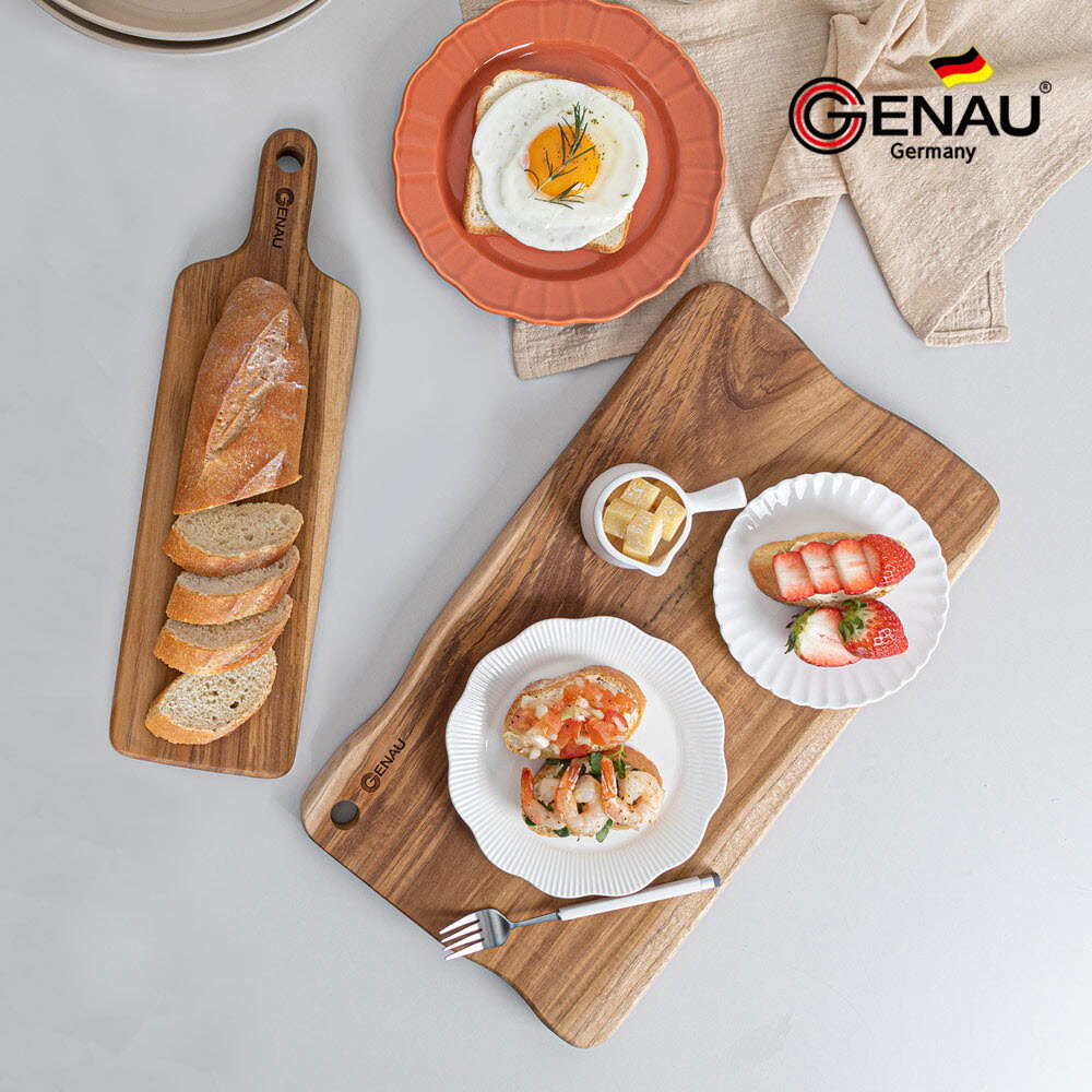 제너 티크나무 원목 플레이팅도마 + 사각도마