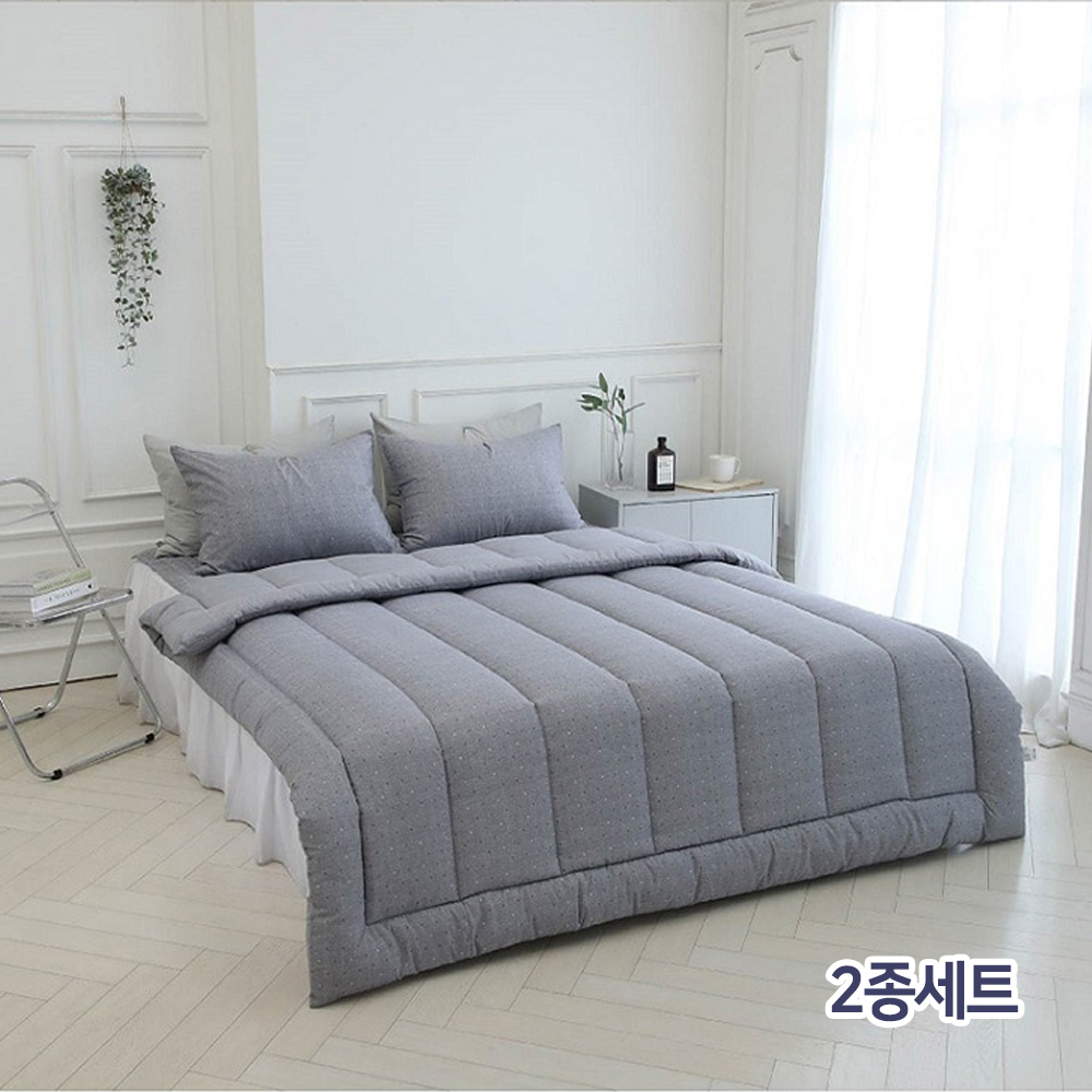 쉐모아 마리노 세미마이크로 차렵이불Q 2종세트(이불,베개커버2P)