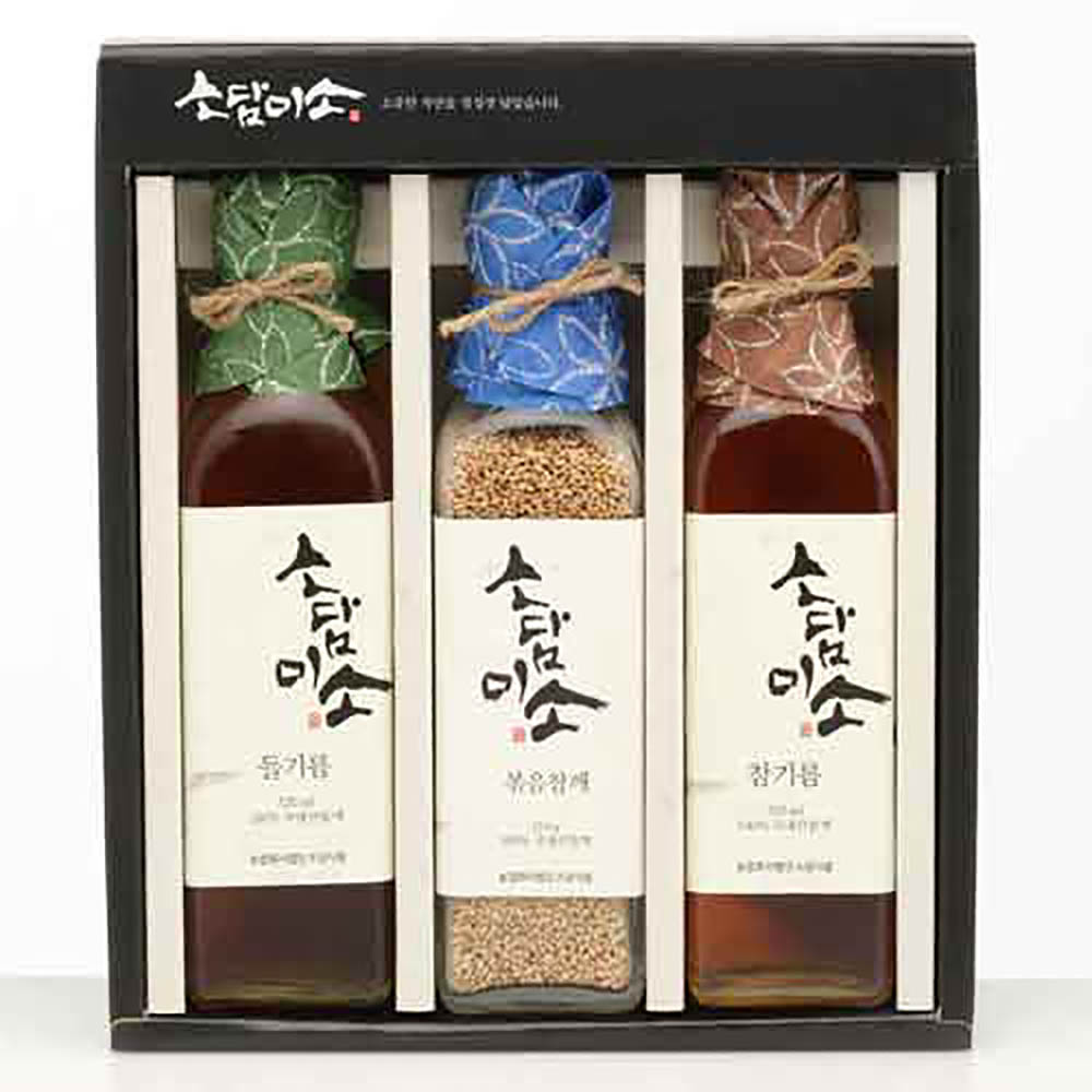 소담미소 좋은기름 3종 특선 (참기름320ml+들기름320ml+볶음참깨150g)