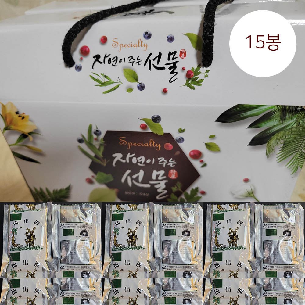 [수로산삼] 산양산삼 100프로 추출엑기스 90ml x 15봉