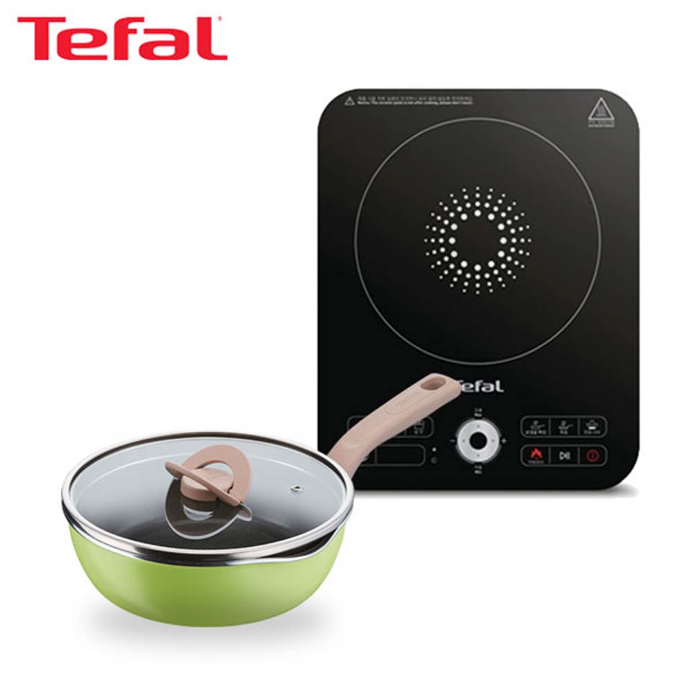 테팔 스피디 1구 인덕션 레인지+G6 인덕션 원픽 냄비팬 22cm_아보카도 그린 IH7218OP2G