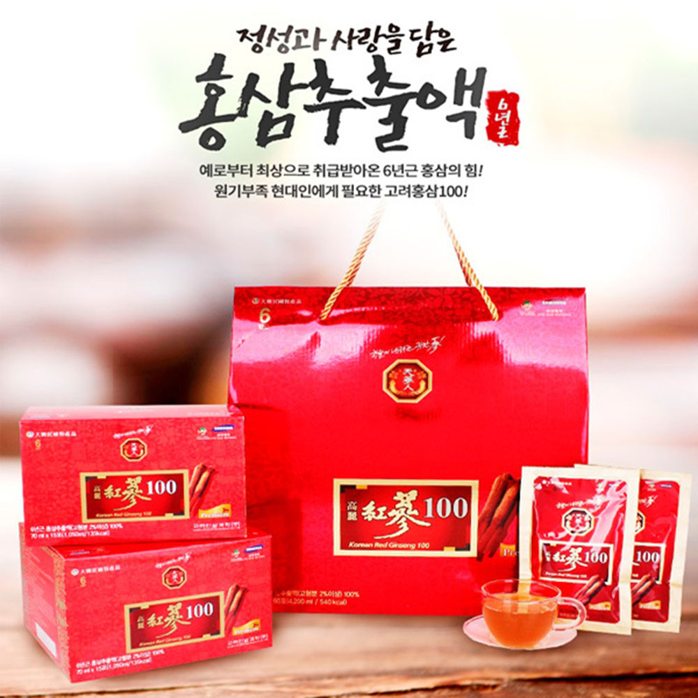 [고려인삼과학] 고려홍삼 100(홍삼농축액 100%) 70ml x 60포