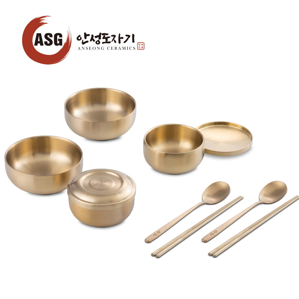 ASG 안성도자기 티타늄 2인 반상기 세트(10pcs)