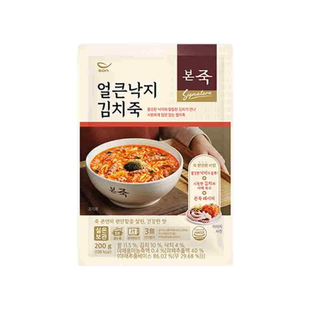 본죽 간편조리 파우치 낙지김치죽 200g