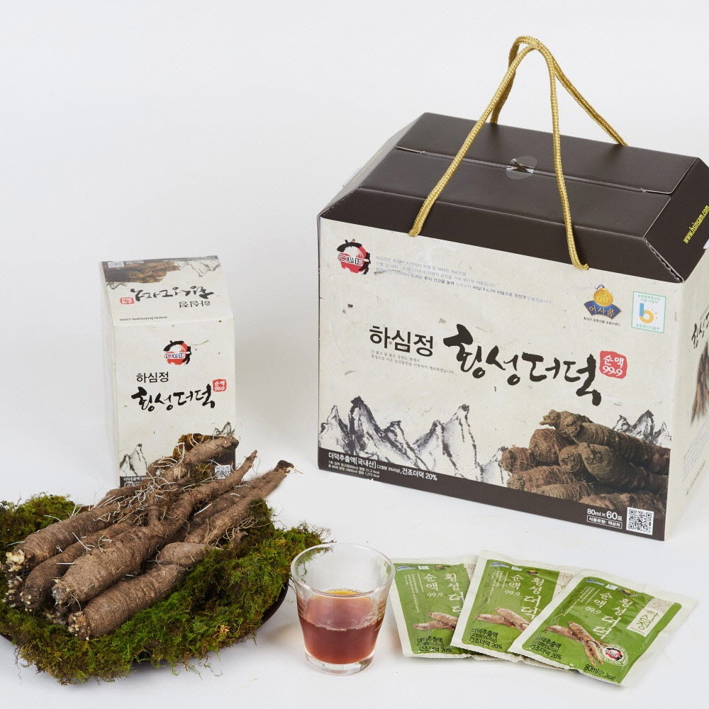 [횡성인삼영농조합] 하심정 99.9% 더덕순액 80ml x 60포