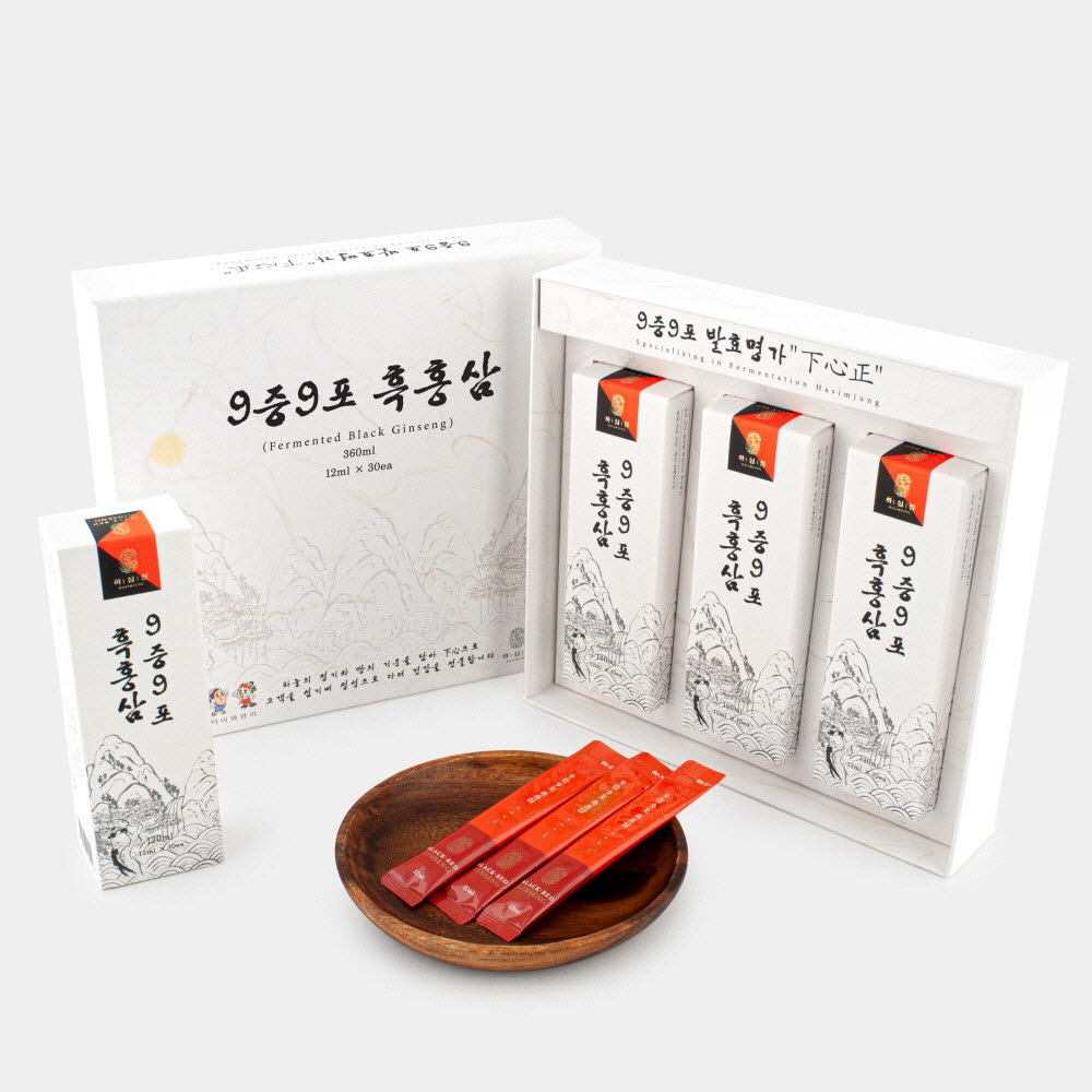 [횡성인삼영농조합] 하심정 구증구포 흑홍삼 12ml x 30포