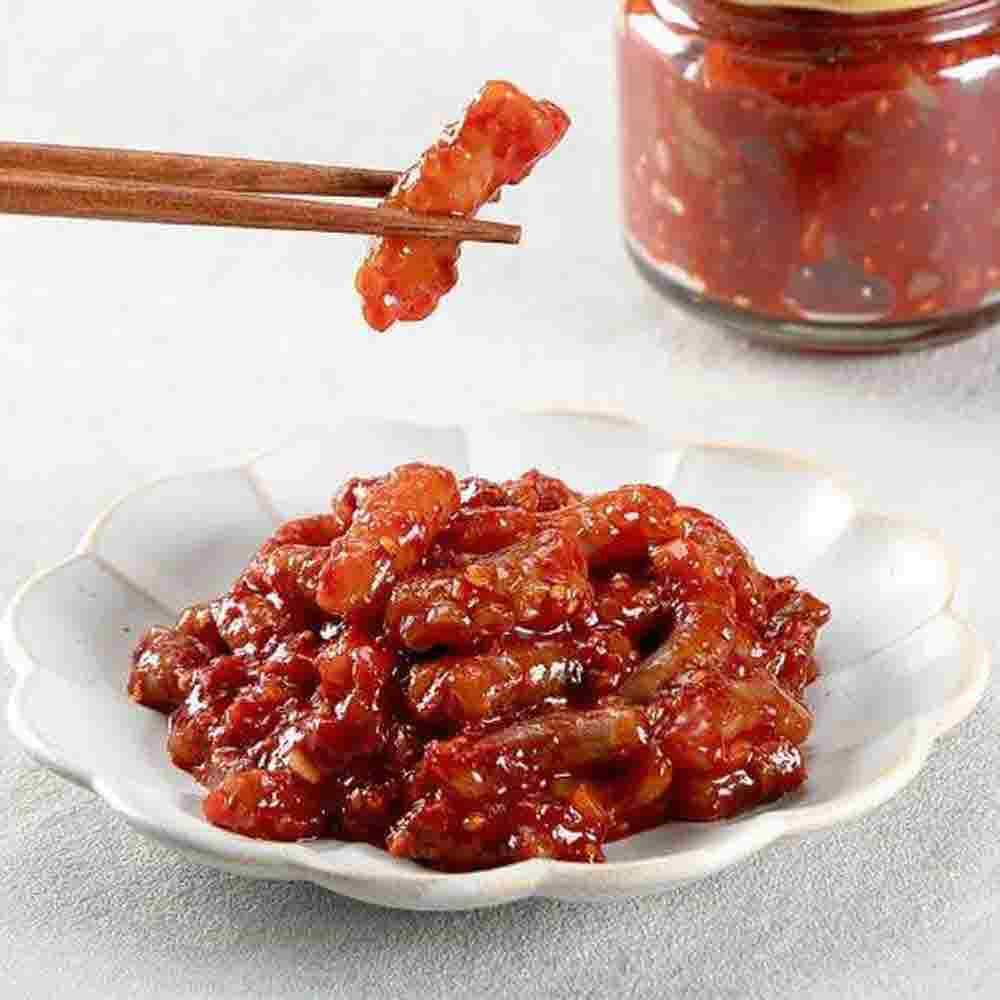 미왕젓갈백화점 정성을 다하는 반찬논산 특산품 국내제조 통통 낙지젓(특) 250g(아이스박스 포장)