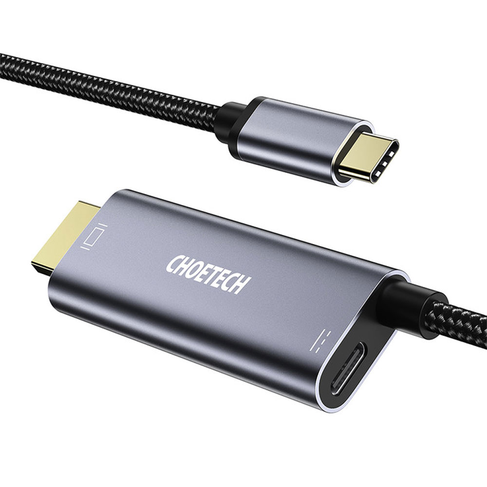 choetech C타입 to HDMI + PD 케이블 (1.8m) XCH-M180-GY-V1
