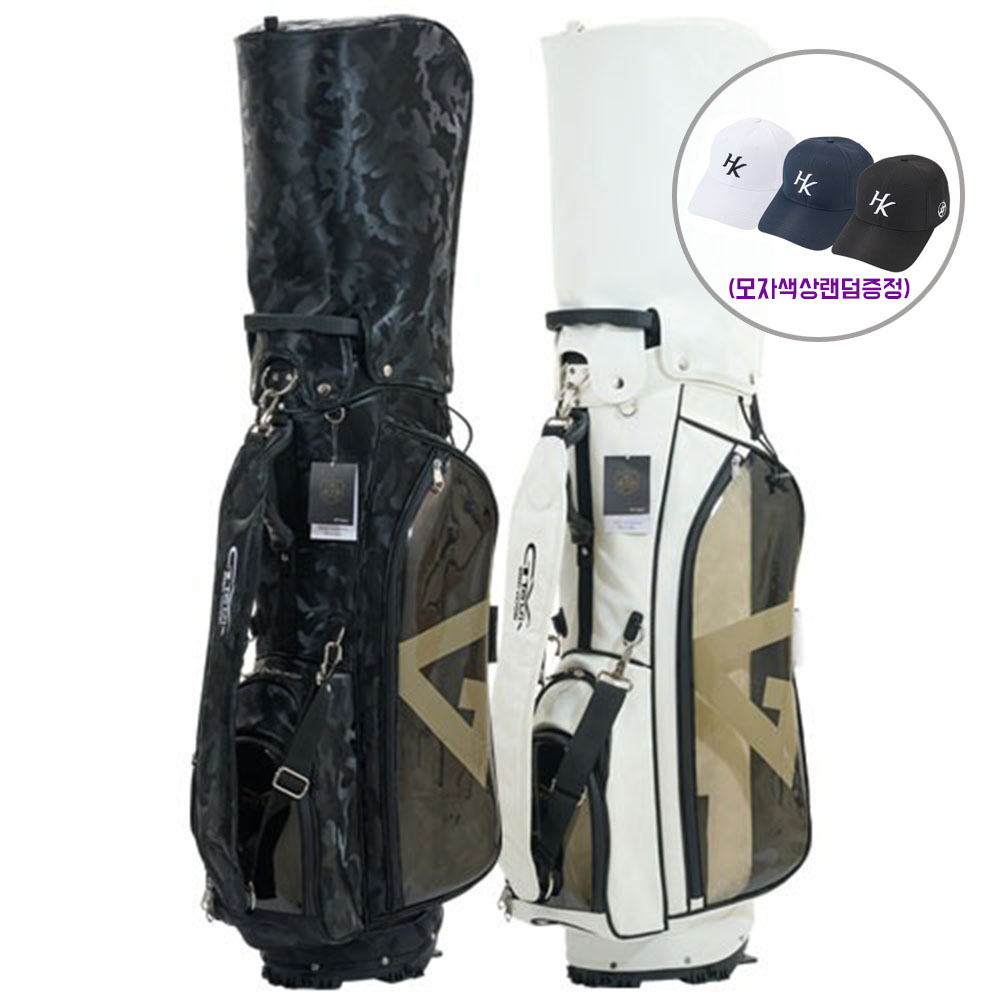 [증정행사]지브이골프코리아 정품 지브이투어 GV STAND BAG/골프백세트 (캐디백+보스턴백 2컬러)/히스케이 HK 골프모자 (신형)/색상랜덤