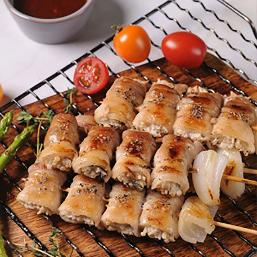 삼겹팽이말이꼬치 300g(5꼬치)