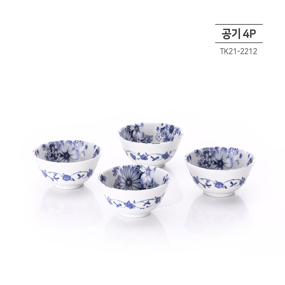 토기 하나츠도이 도자기 공기 4P 세트 TK21-2212