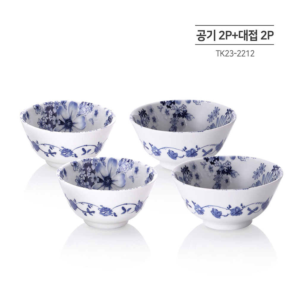 토기 하나츠도이 도자기 공기/대접 4P 세트 TK23-2212