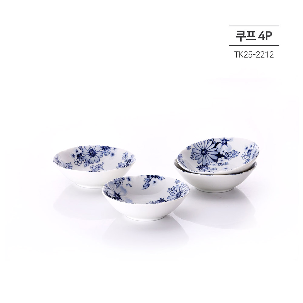 토기 하나츠도이 도자기 쿠프 4P 세트 TK25-2212