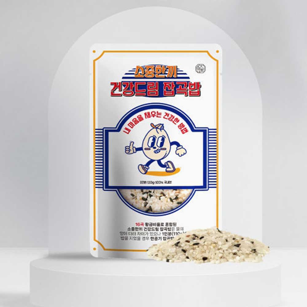 소중한끼 1인분 16곡 잡곡쌀 110g /혼밥추천 소포장쌀 1인가구 캠핑 여행