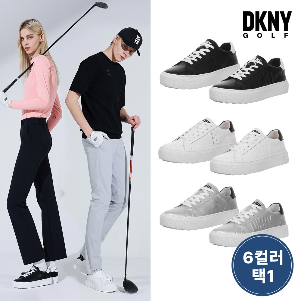 DKNY 골프 로고 모던/퍼포레이션 골프화 유니