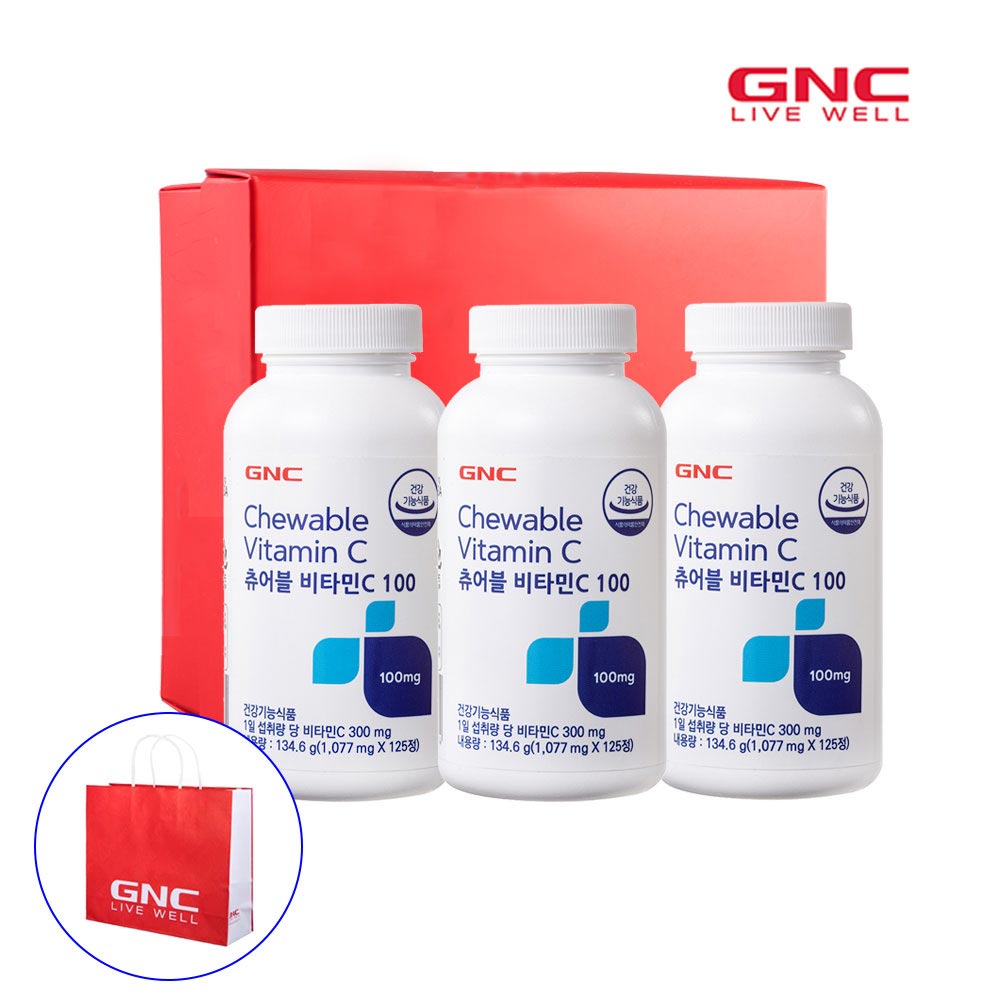 [GNC] 츄어블비타민C 125정 3입세트