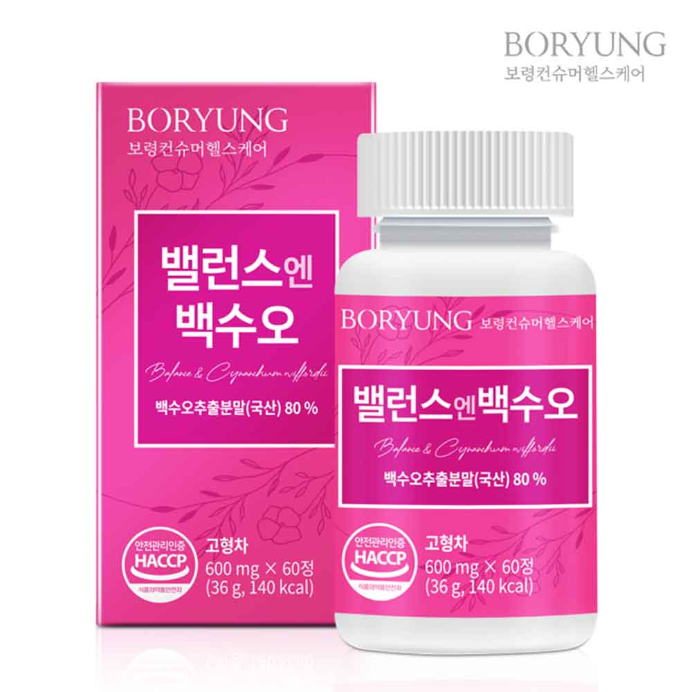 보령 밸런스엔백수오 600mg x 60정 (중년여성/피쉬콜라겐+석류과즙분말)