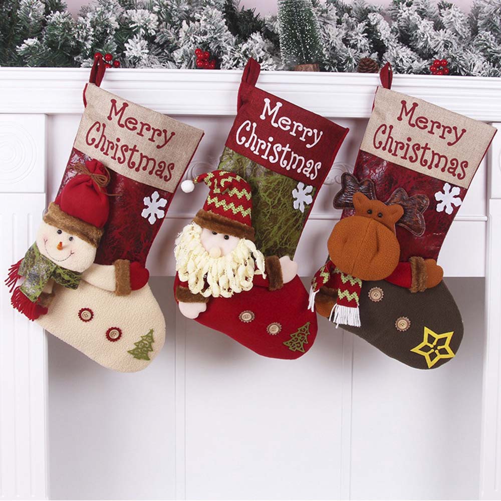 크리스마스 대형 양말 장식 눈사람 산타 루돌프 BOS-SCK01
