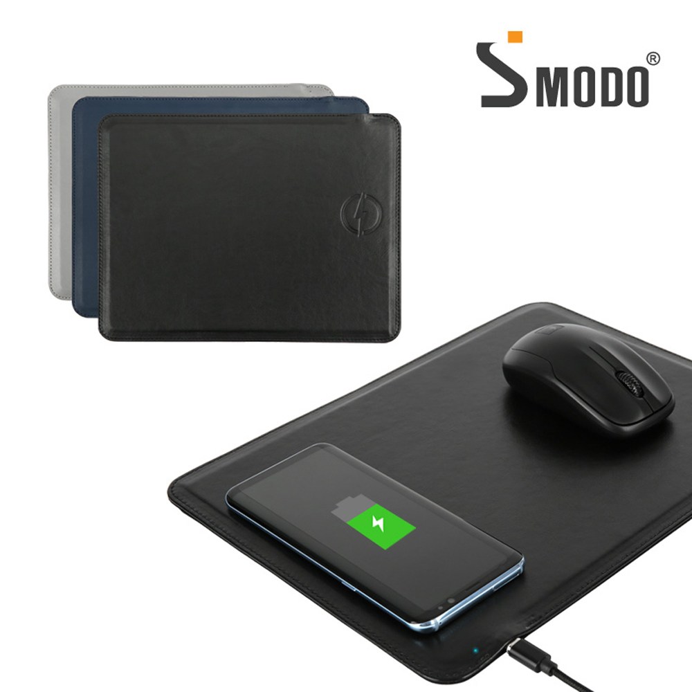 에스모도 209 USB 무선 충전 가죽 마우스 패드