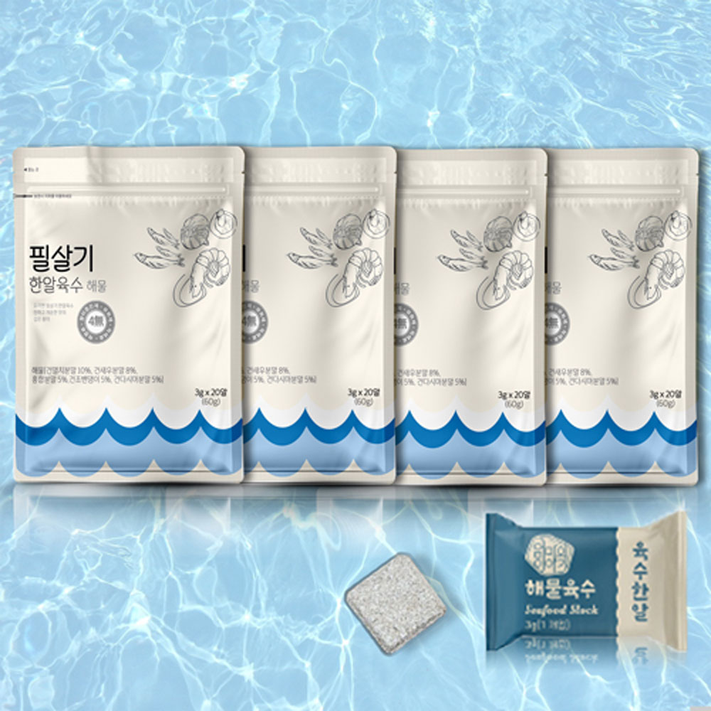 미담 필살기 한알육수 해물3g 20알 4팩
