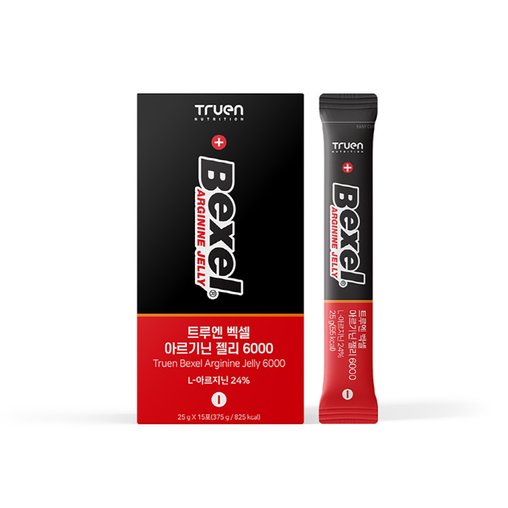 Truen X Bexel [1+1] 트루엔 벡셀 아르기닌 젤리 6000(25gX15포) 블랙레드