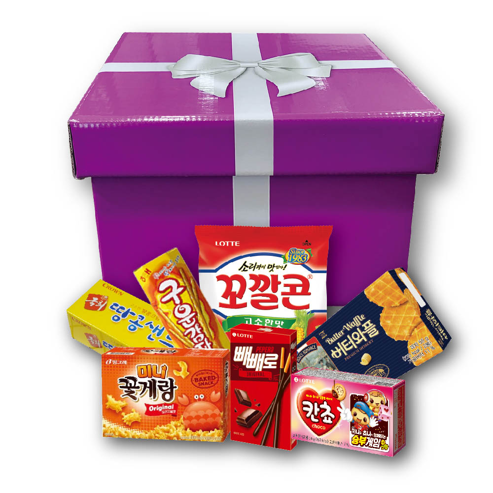 롯데 바이올렛 과자 선물세트 /땅콩샌드,구운감자,꼬깔콘,미니꽃게랑,빼빼로,칸쵸,버터와플
