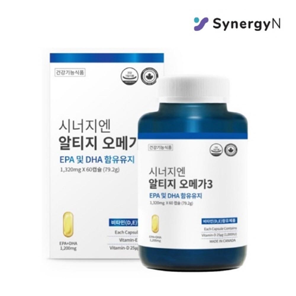 시너지엔 rTG오메가3 1320mg x 60캡슐 /건강기능식품