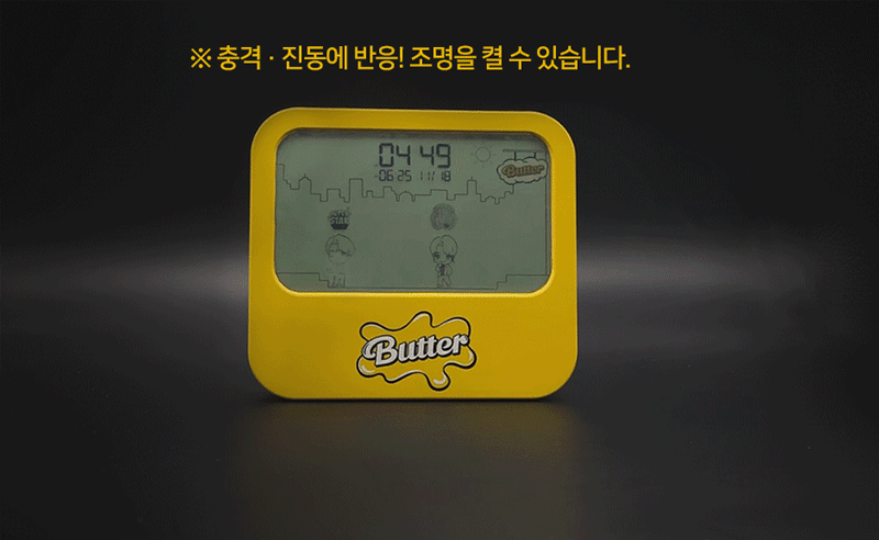 BTS butter 애니메이션 탁상시계 (LED무드등, 알람, 디지털시계, 굿즈) 상세 5