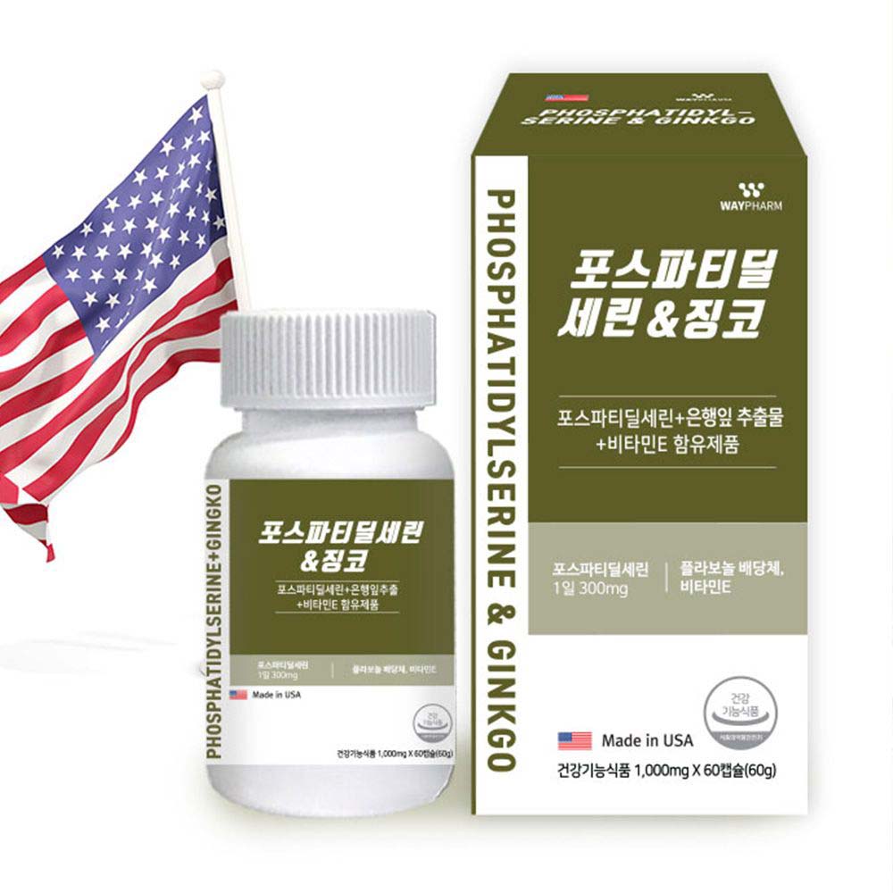 웨이팜 포스파티딜세린 & 징코 1000mg x 60캡슐