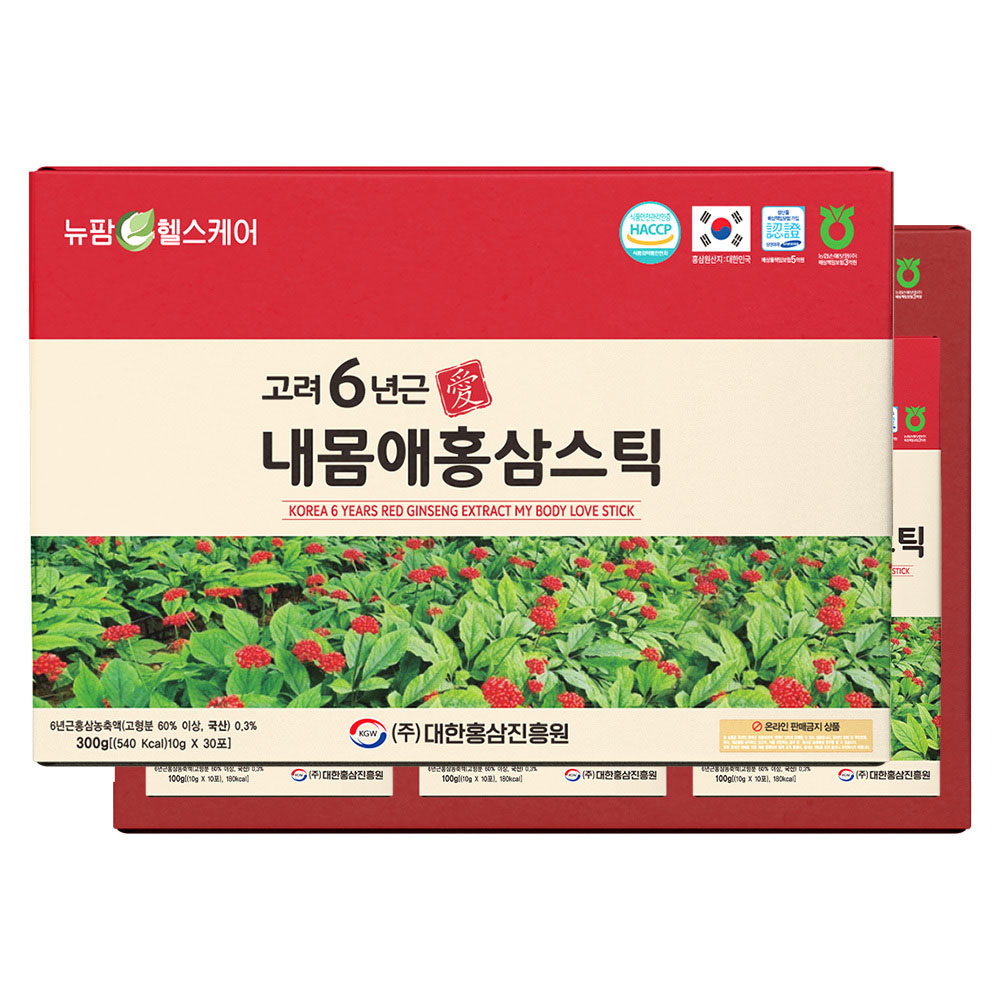 [뉴팜헬스케어] 고려6년근 내몸애 홍삼스틱 10g x 30포