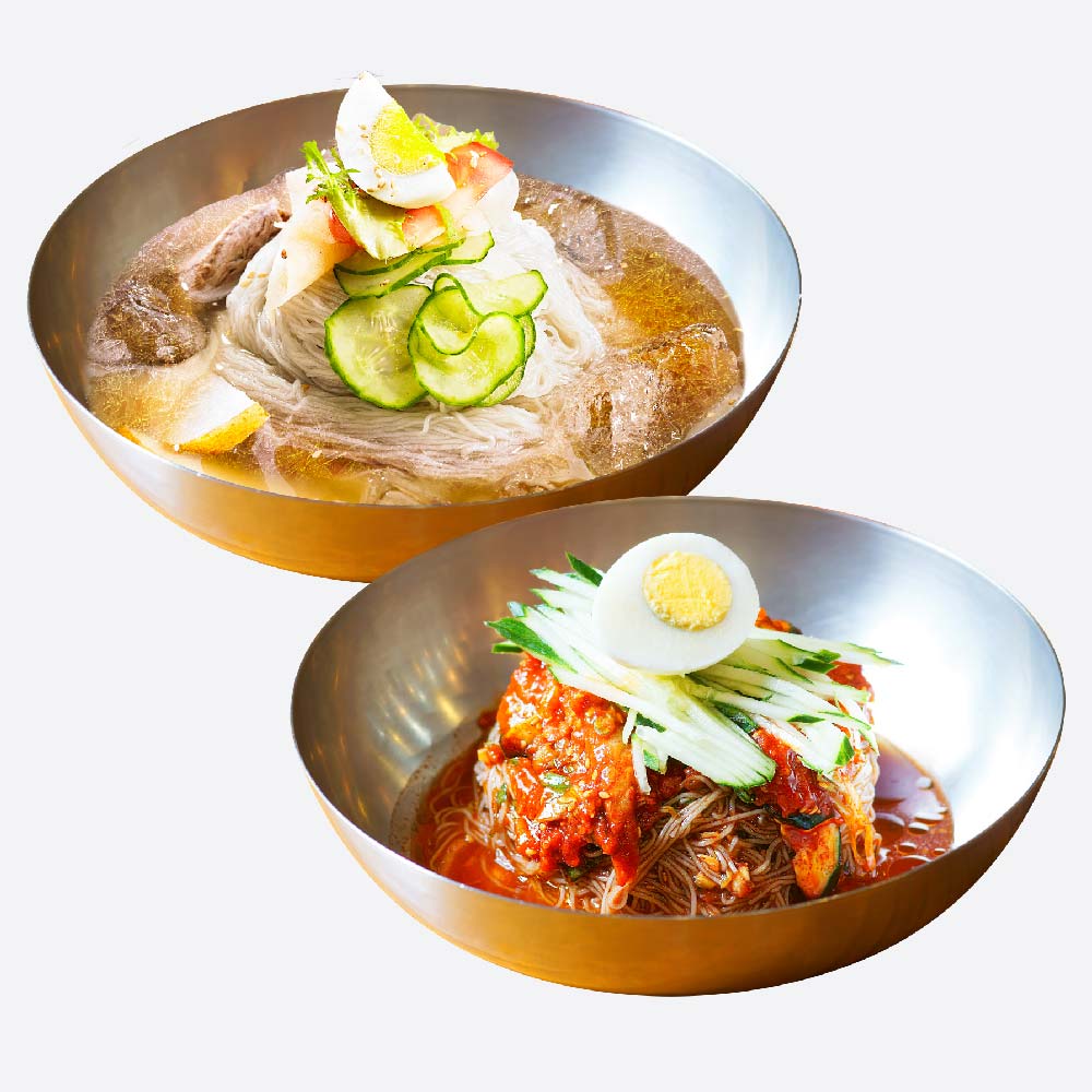 백년보다 깊은맛 쫄깃탱글 함흥 물냉면+비빔냉면 10인분 풀세트(함흥면2kg+냉면육수10봉+만능양념장500g)