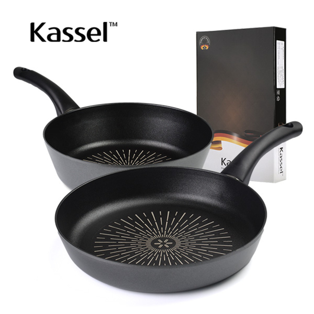 Kassel 카셀 쿡라이트 플러스(Cook Right Plus) 인덕션 IH 프라이팬 2종 A세트(프라이팬28cm+궁중팬28cm)