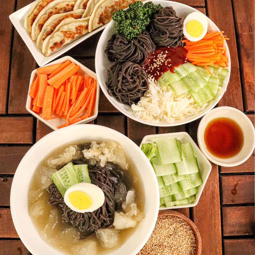 30년 전통 얼음골 막국수 세트 - 비빔막국수 5인분+5인분 덤! (면10개/육수3개/비냉양념10개)