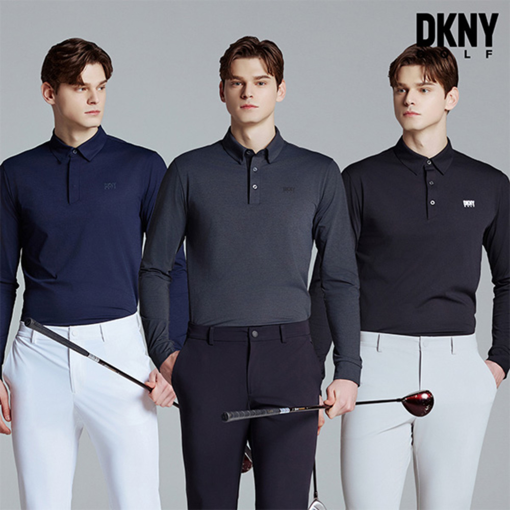 [DKNY GOLF] 24SS 롱슬리브 카라 긴팔티셔츠 남성 3컬러 택1