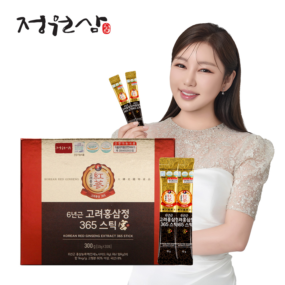 정원삼 여성을 위한 6년근 고려홍삼정 365스틱 궁 10g x 30포