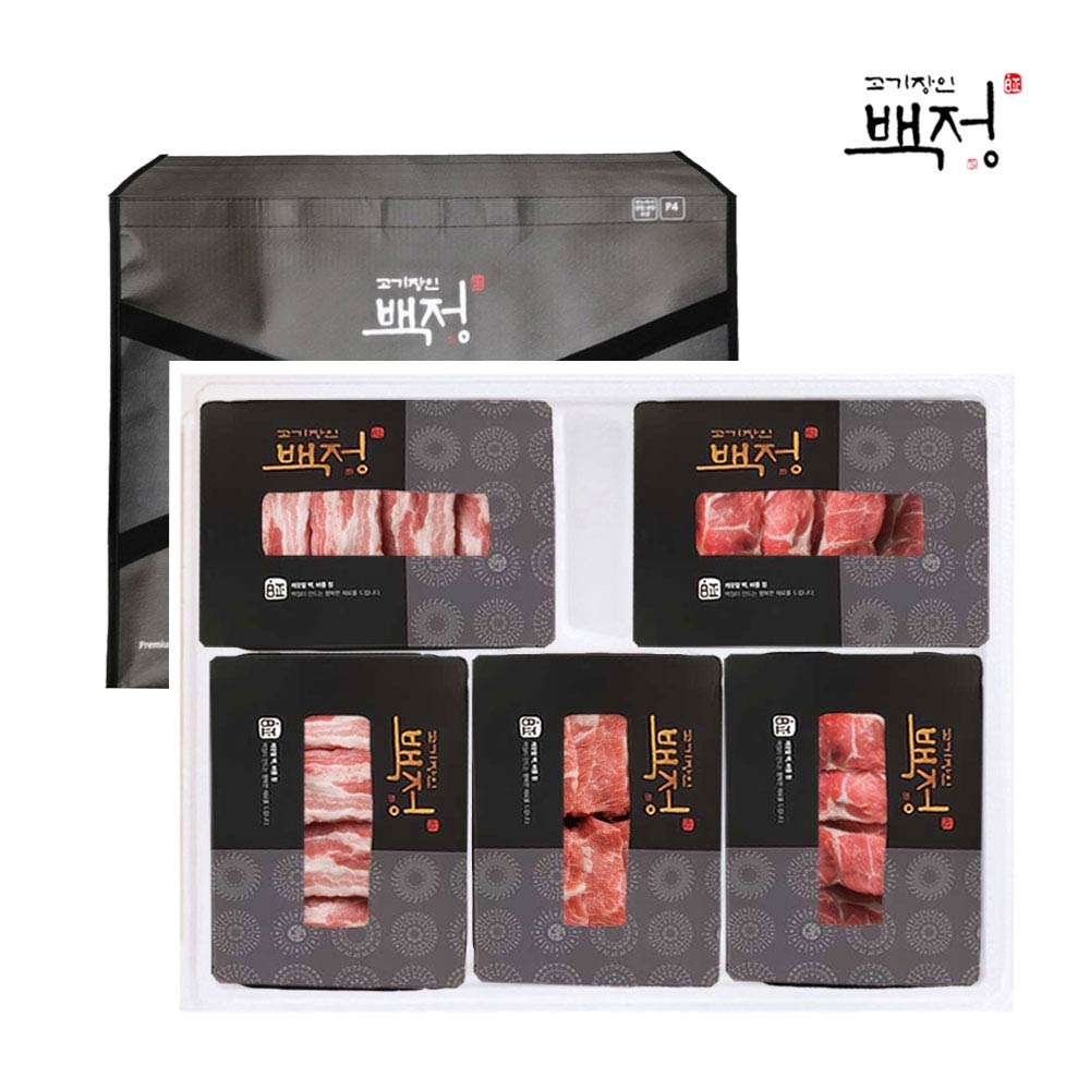 [고기장인백정] 무항생제 한돈 6호 세트 3kg