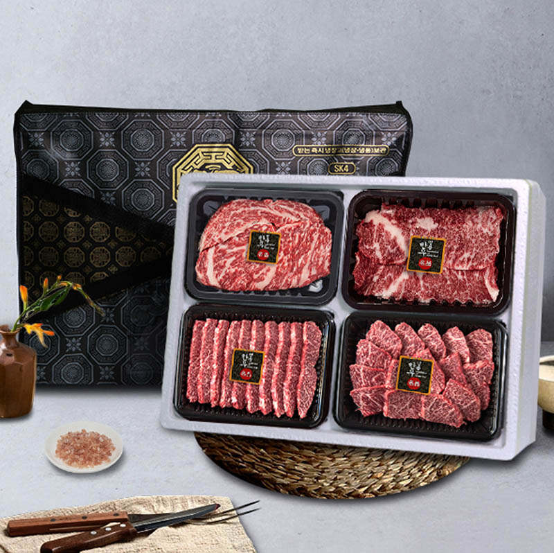 [조선명가] 프리미엄 숙성한우 등심300g,갈비살300g,업진살300g,살치살250g/1++등급
