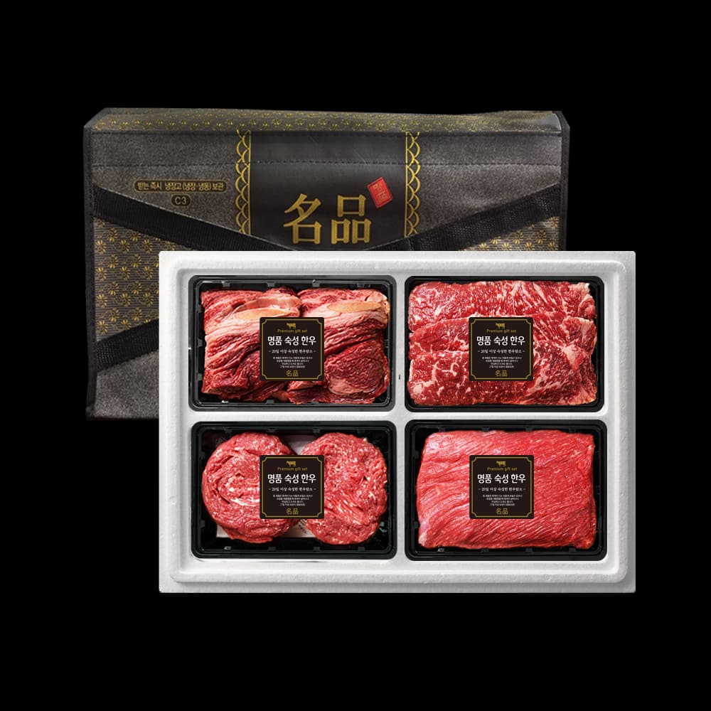 [다함] 1등급 프리미엄 숙성암소 세트 1호 1.6kg