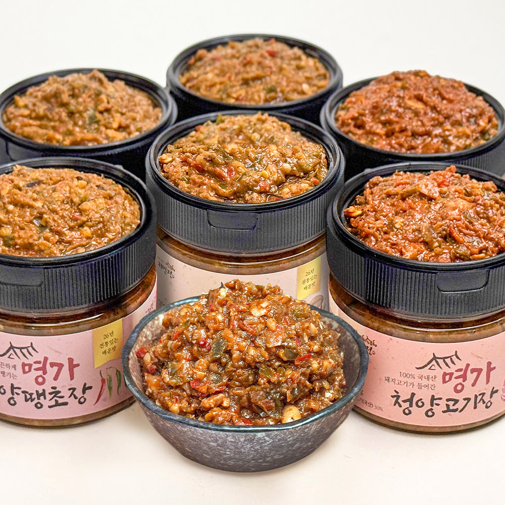 26년전통 국내산 비빔밥도둑 땡초장 표고장 고기장 250g