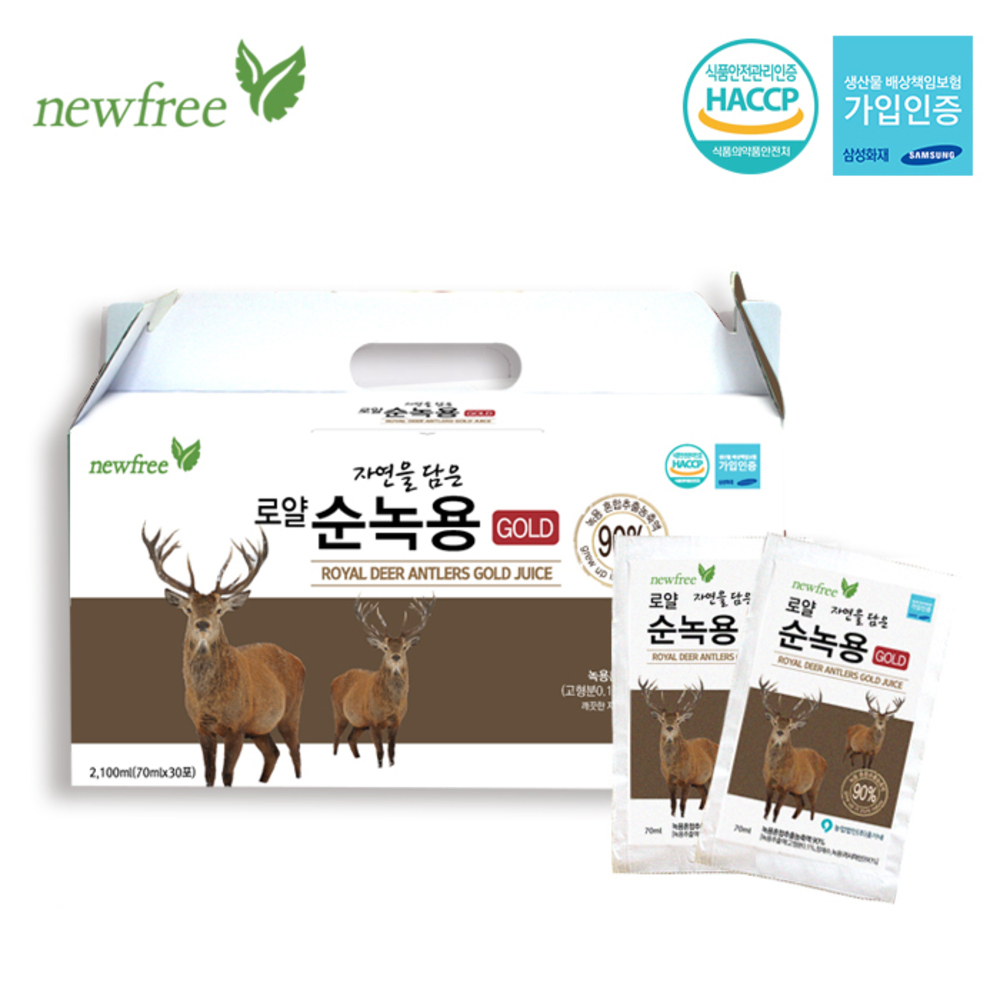 [뉴프리] 로얄 자연을 담은 순녹용 골드 (70ml x 30포)