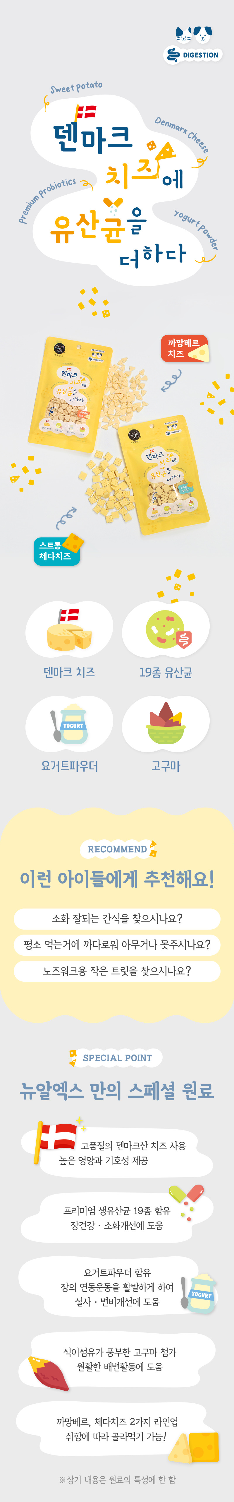 뉴알엑스 덴마크 까망베르치즈+유산균 80g/체다치즈+유산균 80g 상세 4