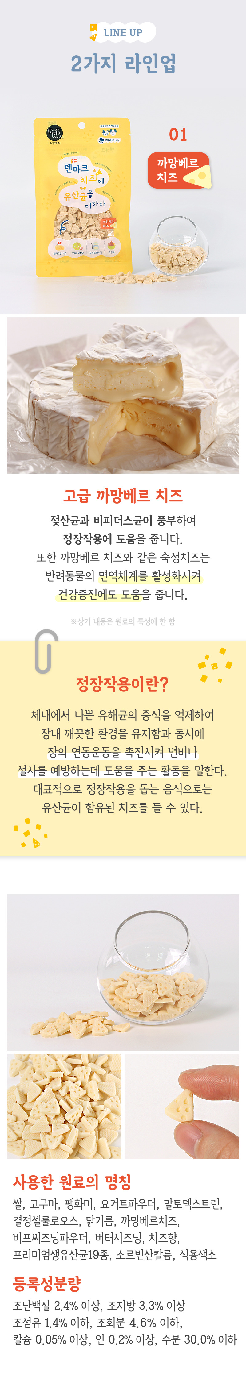 뉴알엑스 덴마크 까망베르치즈+유산균 80g/체다치즈+유산균 80g 상세 6