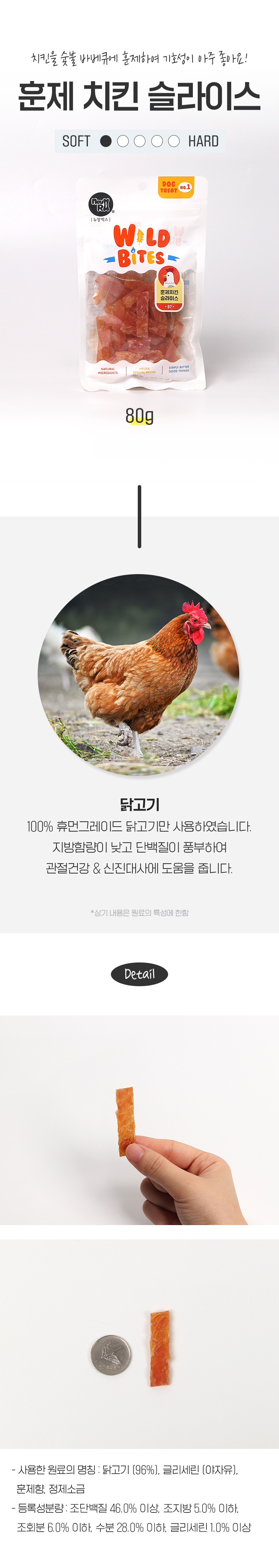 뉴알엑스 07 훈제 치킨 슬라이스 80g 상세 3