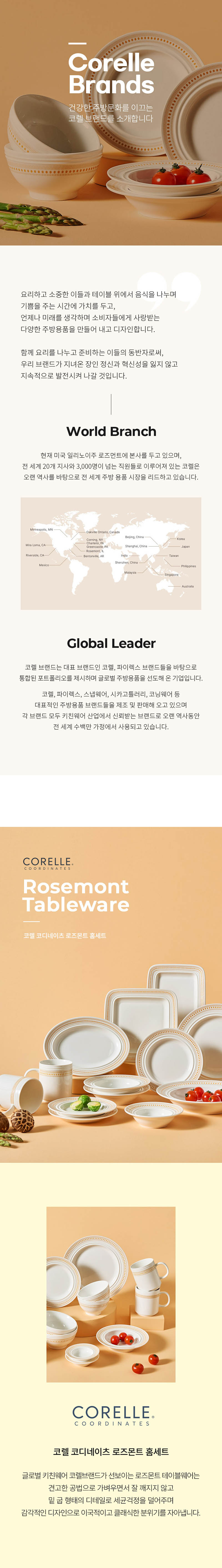 [코렐] 코디네이츠 로즈몬트 홈세트15종 상세 1