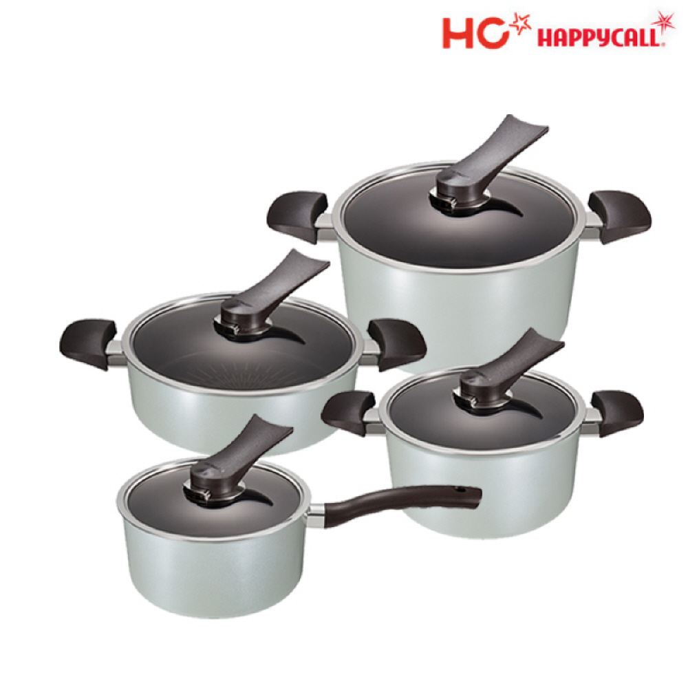 HC해피콜 뉴버던트 티타늄 IH 냄비 4종 (편수18,양수20,전골24,곰솥24)