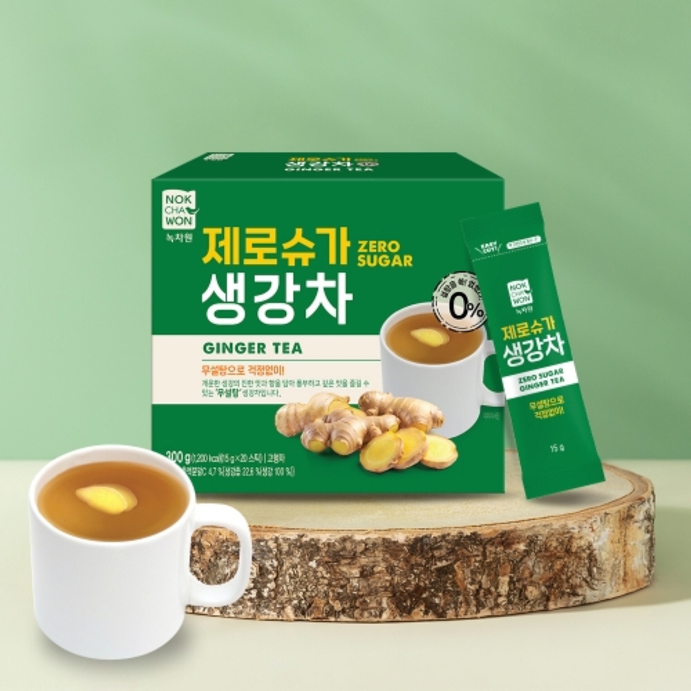 녹차원 제로슈가 생강차 20T