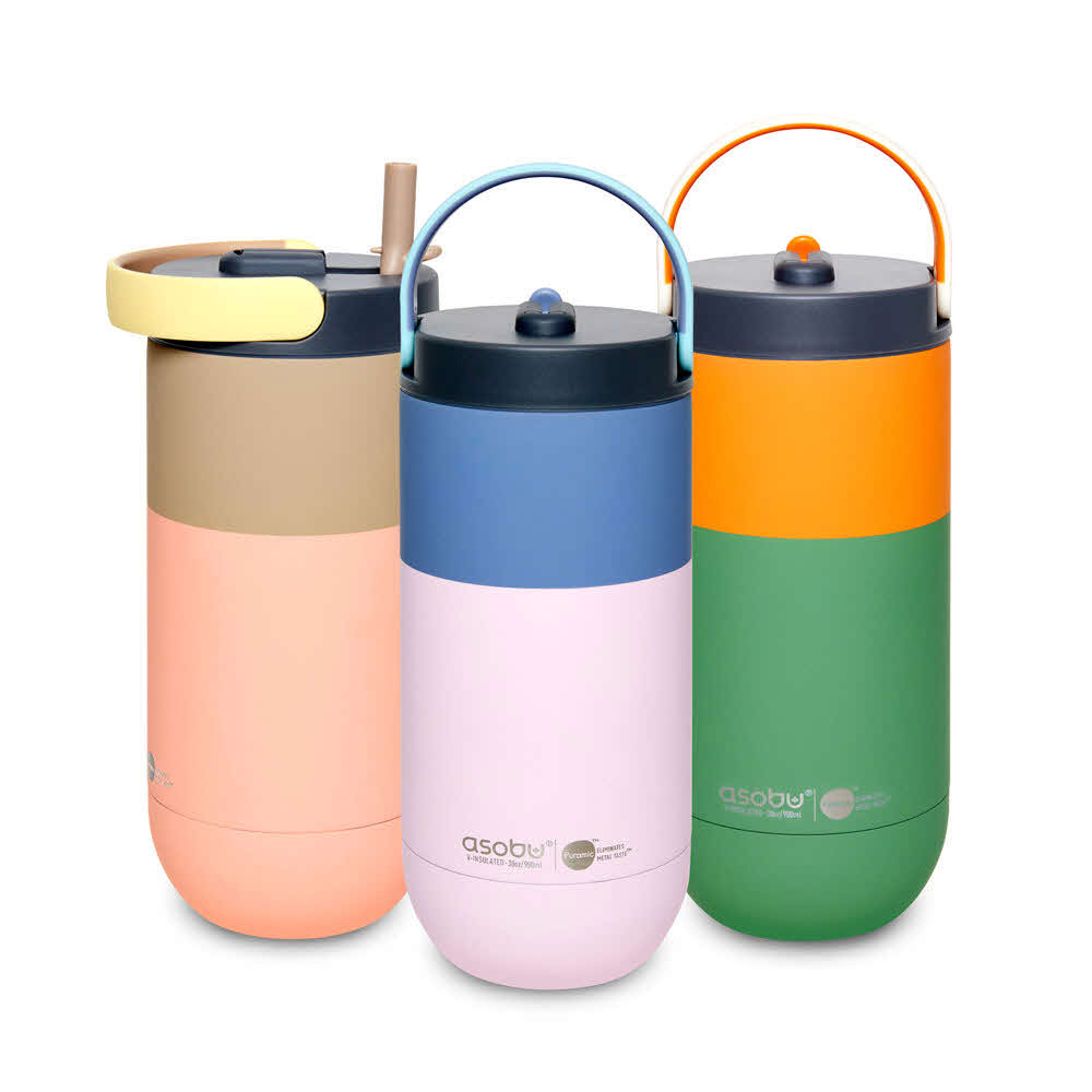 아소부 세라믹 스텐 진공 보온보냉 텀블러 900ml 오르빗 파스텔 SBV45-PSTL