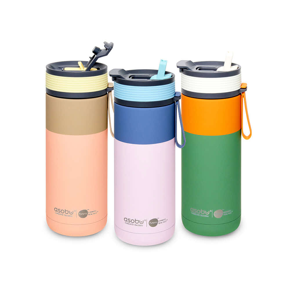 아소부 세라믹 스텐 진공 보온보냉 텀블러 600ml 아스펜 파스텔 BF27-PSTL